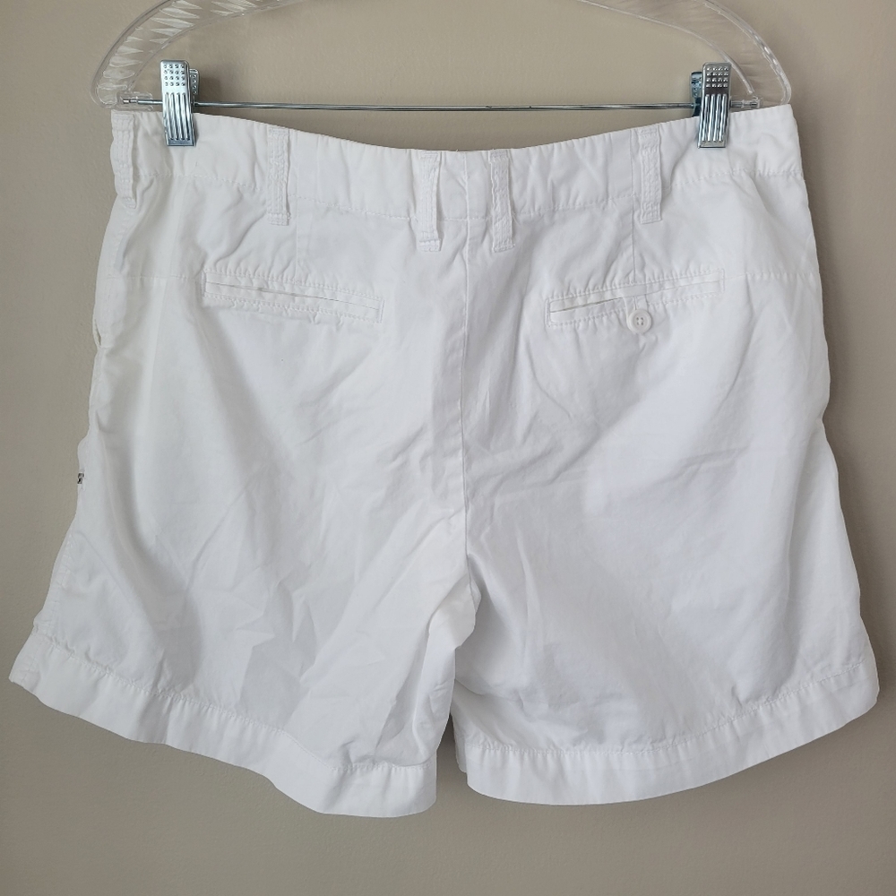 J. Crew Broken In Classic Twill Roll Up Chino Shorts White Size 10 - Picture 13 of 14